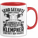 Klempner Tasse Geschenk Männer Geschenkidee Sehr Geehrte Damen Und Herren Rot Trendation