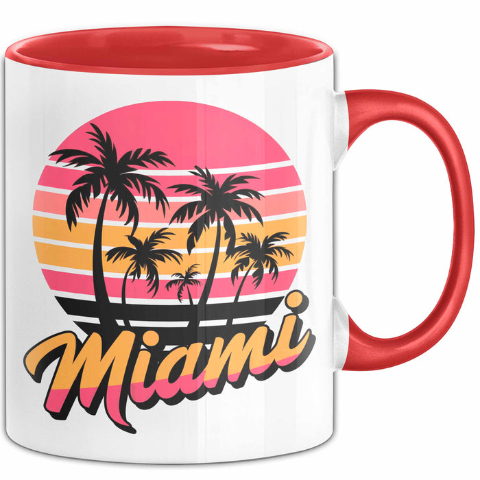 Miami Florida USA Tasse Geschenk Lustige Geschenkidee Spruch Rot Trendation