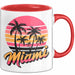 Miami Florida USA Tasse Geschenk Lustige Geschenkidee Spruch Rot Trendation