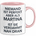 Martina Tasse Geschenk Niemand Ist Perfekt Martina Verdammt Nah Dran Geschenkidee Rosa Trendation