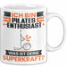 Pilates-Enthusiast Tasse Geschenk für Pilates-Enthusiast Geburtstag Lustiger Spruch Kaffee-Becher Was Ist Deine Superkraft Weiß Trendation