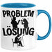 Maler Tasse Geschenk für Künstler Maler Männer Geschenkidee Problem und Lösung Malen Blau Trendation