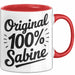 Sabine Tasse Geschenk Original 100% Sabine Geschenkidee Geburtstag Rot Trendation
