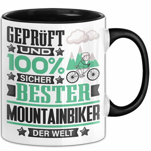 Mountainbiker Geschenk Lustiger Spruch für Mountainbiker Geschenkidee Bester Mountainbiker Der Welt Schwarz Trendation