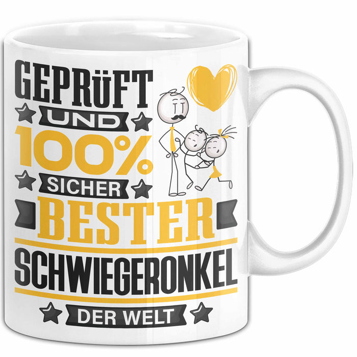 Schwiegeronkel Geschenk Lustiger Spruch für Schwiegeronkel Geschenkidee Bester Schwiegeronkel Der Welt Weiß Trendation