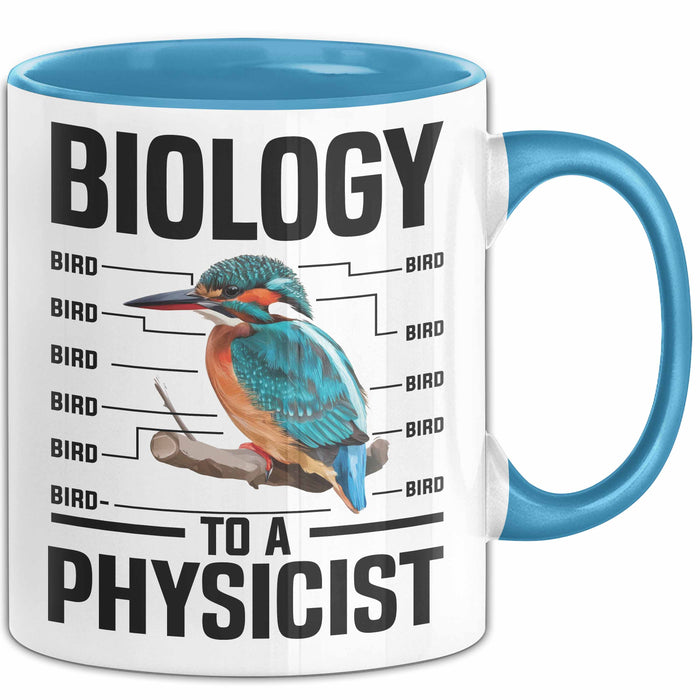 Physiker Geschenk Schüler Wissenschaft Biologie Mikrobiologie Tasse Blau Trendation