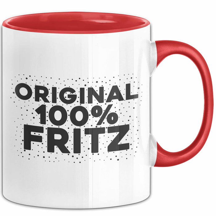 Fritz Tasse Original 100% Fritz Geschenk Rot Trendation