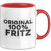 Fritz Tasse Original 100% Fritz Geschenk Rot Trendation