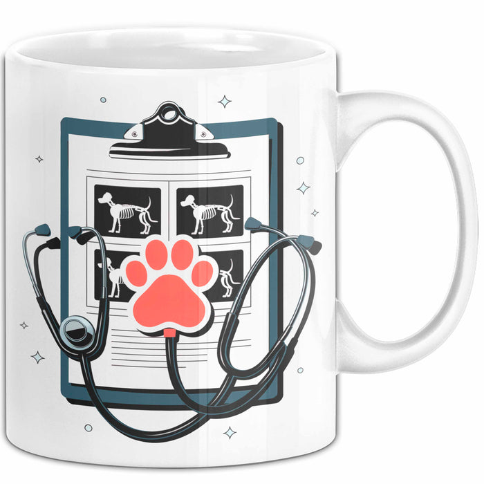 Tiermedizinischer Assistent Tasse Geschenk Lustige Geschenkidee Spruch Für Tierpflege Teams Weiß Trendation