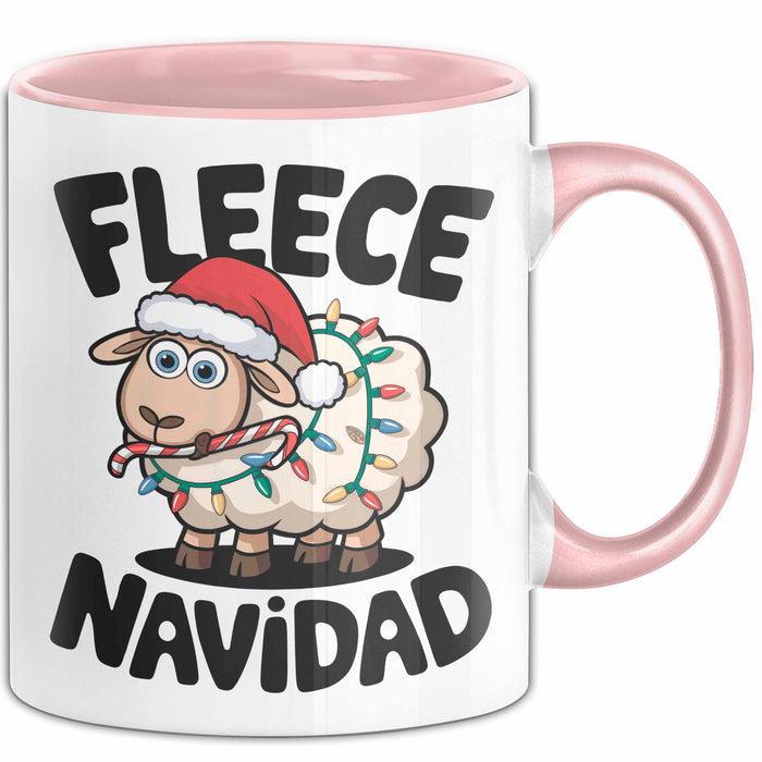 Schaf Tier Bauer Tasse Becher Geschenk Lustige Geschenkidee Spruch Fleece Navidad Rosa Trendation