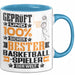 Basketballspieler Geschenk Lustiger Spruch für Basketballspieler Geschenkidee Bester Basketballspieler Der Welt Blau Trendation