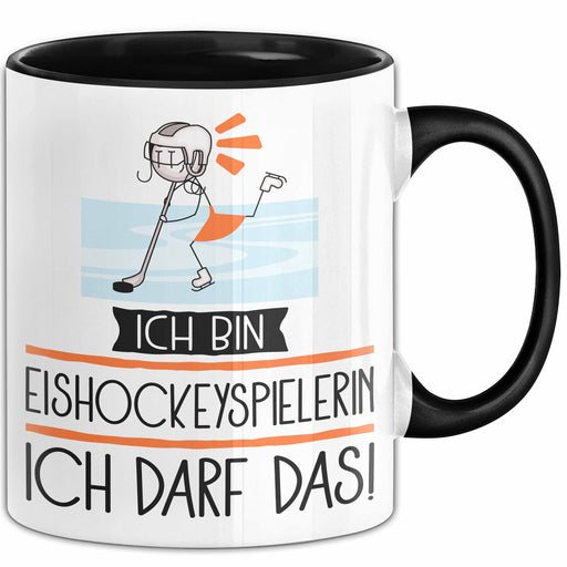 Geschenk für Eishockeyspielerin Tasse Lustige Geschenkidee Geburtstag Ich Bin Eishockeyspielerin Ich Darf Das Trendation