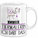 Geschenk für Tiermalerin Tasse Lustige Geschenkidee Geburtstag Ich Bin Tiermalerin Ich Darf Das Weiß Trendation
