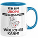 Uropa Geschenk Tasse Lustiger Spruch Ich Bin Uropa Warum Weil Ich Es Kann Geschenkidee Bester Uropa Geburtstag Kaffee-Becher Blau Trendation