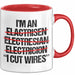 Elektriker Tasse Geschenk Im An Electrician I Cut Wires Geschenkidee Beruf Rot Trendation