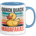 Quietscheente Tier Tasse Geschenk Lustige Geschenkidee Spruch Quack Quack Madafakas Blau Trendation