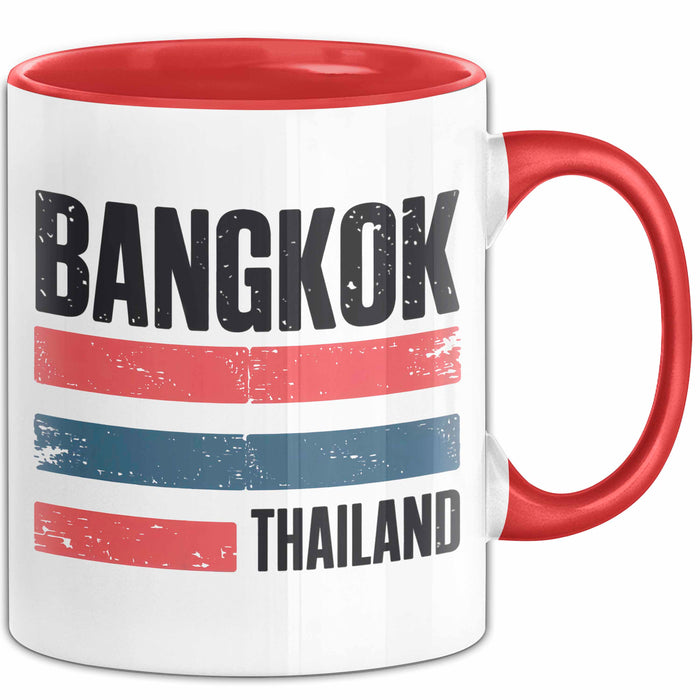 Bangkok Thailand Tasse Geschenk Lustige Geschenkidee Spruch Rot Trendation