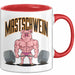 Schweinebauer Schweine Tier Gewichtheben Tasse Geschenk Lustige Geschenkidee Spruch Mastschwein Rot Trendation