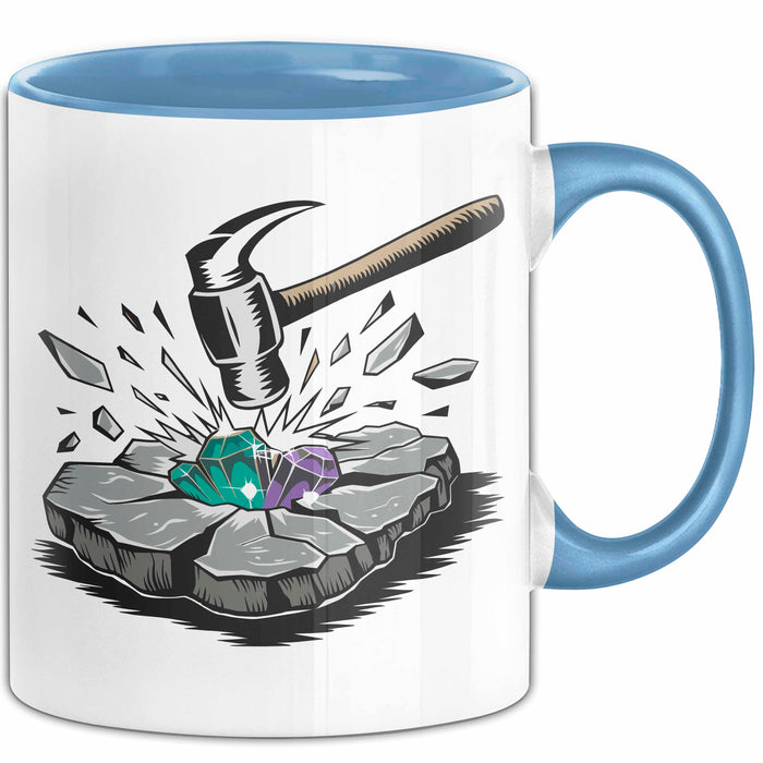Geologe Tasse Geschenkidee für Felsenliebhaber Blau Trendation