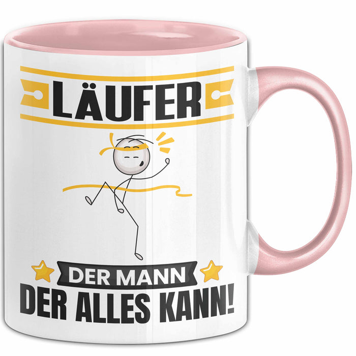 Läufer Tasse Geschenk für Läufer Der Mann Der Alles Kann Geschenkidee zum Geburtstag Rosa Trendation