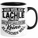 Sarkastischer Spruch Tasse Geschenk für Frauen Nur Weil Ich Lächle Heißt Das Nicht Dass Ich Dir Keine Klatschen Will Kaffee-Becher Schwarz Trendation