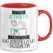 Katzenspielzeug-Designerin Tasse Geschenk Becher Stark Attraktiv Furchtlos Katzenspielzeug-Designerin Lustige Geschenkidee Rot Trendation