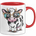 Kuh Liebhaber Tasse Geschenkidee für Bauernhoftier Fans Rot Trendation