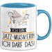 Geschenk für Jazz-Musikerin Tasse Lustige Geschenkidee Geburtstag Ich Bin Jazz-Musikerin Ich Darf Das Blau Trendation