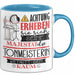 Tonmeisterin Tasse Geschenk Lustiger Spruch Bitte Erheben Sie Sich Seine Majestät Die Tonmeisterin Betritt Den Raum Blau Trendation