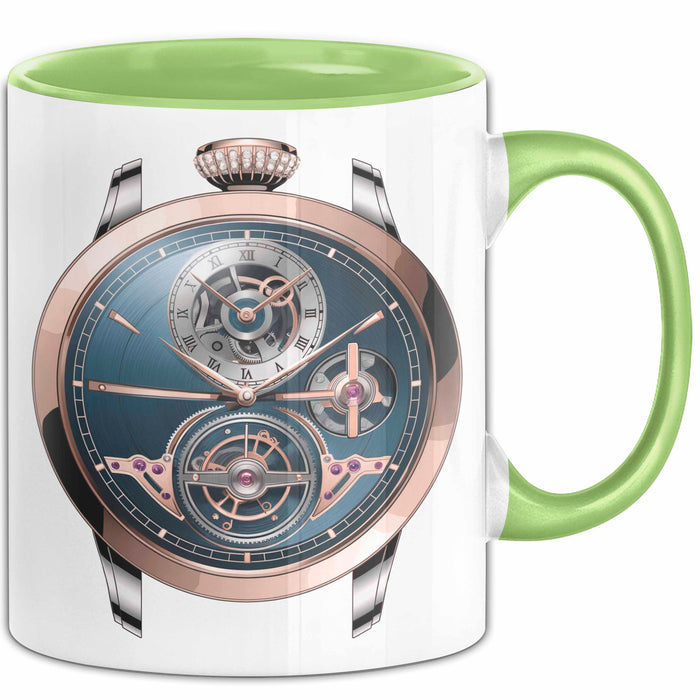 Luxusuhren Sammler Tasse Geschenkidee Zeitmesser Liebhaber Grün Trendation