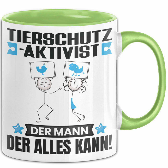 Tierschutzaktivist Tasse Geschenk für Tierschutzaktivist Der Mann Der Alles Kann Geschenkidee zum Geburtstag Grün Trendation