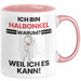 Halbonkel Geschenk Tasse Lustiger Spruch Ich Bin Halbonkel Warum Weil Ich Es Kann Geschenkidee Bester Halbonkel Geburtstag Kaffee-Becher Rosa Trendation