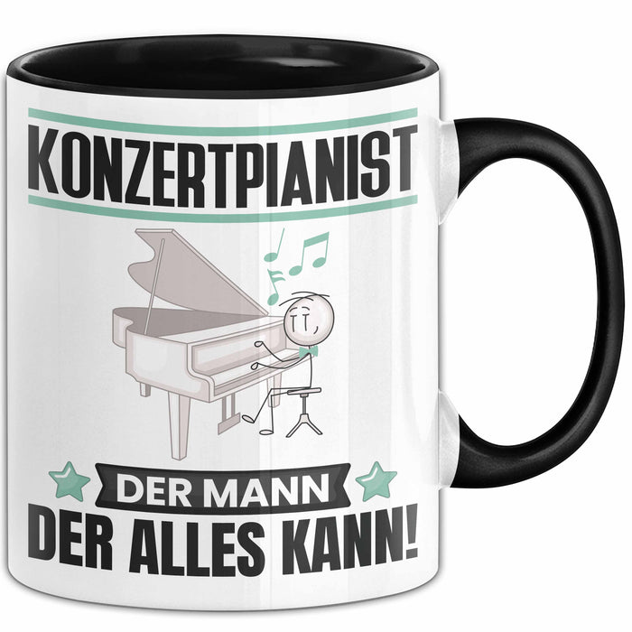 Konzertpianist Tasse Geschenk für Konzertpianist Der Mann Der Alles Kann Geschenkidee zum Geburtstag Schwarz Trendation