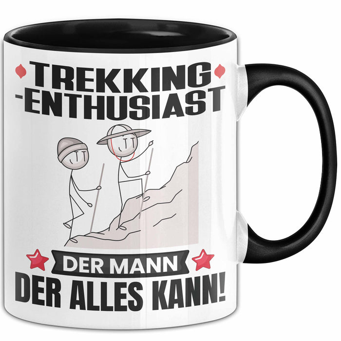 Trekking-Enthusiast Tasse Geschenk für Trekking-Enthusiast Der Mann Der Alles Kann Geschenkidee zum Geburtstag Schwarz Trendation