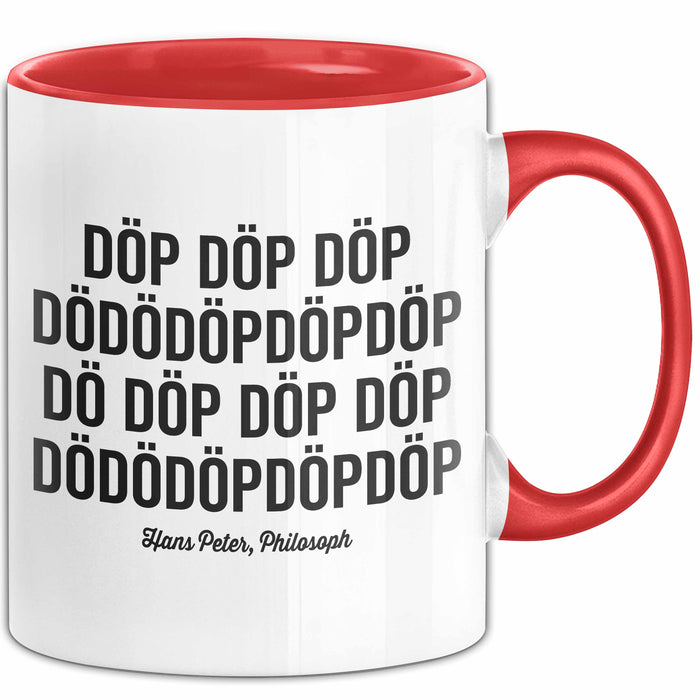 Rave House Musik Festival Party Tasse Geschenk Lustige Geschenkidee Spruch Rot Trendation