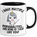Humor Tasse Geschenk Ich Habe Mehrere Personalitäten Und Keine Mag Dich Einhorn Kaffee-Becher Trendation