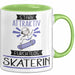 Skaterin Tasse Geschenk Becher Stark Attraktiv Furchtlos Skaterin Lustige Geschenkidee Grün Trendation