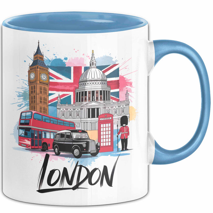 England London Tasse Geschenk Lustige Geschenkidee Spruch Blau Trendation