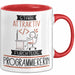 Programmiererin Tasse Geschenk Becher Stark Attraktiv Furchtlos Programmiererin Lustige Geschenkidee Rot Trendation