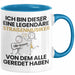 Straßenmusiker Geschenk Tasse Lustige Geschenkidee Geburtstag für Straßenmusiker Ich Bin Dieser Legendäre Straßenmusiker Von Dem Alle Geredet Haben Kaffee-Becher Blau Trendation