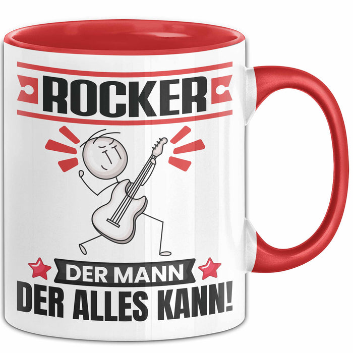 Rocker Tasse Geschenk für Rocker Der Mann Der Alles Kann Geschenkidee zum Geburtstag Rot Trendation