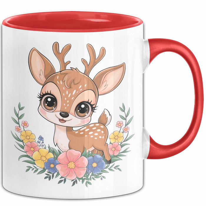 Hirsch Tier Tasse Geschenk Lustige Geschenkidee Spruch Rot Trendation