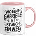Gabriele Tasse Geschenk Wo Eine Gabriele Ist Ist Auch Ein Weg Geschenkidee Becher mit Name Rosa Trendation