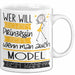 Model Tasse Geschenk Spruch Wer Will Schon Prinzessin Sein Wenn Man Auch Model Sein Kann Weiß Trendation