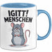 Sarkastisch Sarkasmus Introvertiert Tasse Geschenk Lustige Geschenkidee Spruch Igitt Menschen Blau Trendation