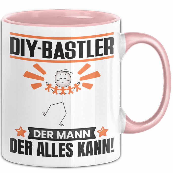 DIY-Bastler Tasse Geschenk für DIY-Bastler Der Mann Der Alles Kann Geschenkidee zum Geburtstag Rosa Trendation