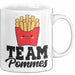 French Fries Tasse Pommes Frites Team Fritten Fans Weiß Trendation