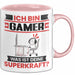 Gamer Tasse Geschenk für Gamer Geburtstag Lustiger Spruch Kaffee-Becher Was Ist Deine Superkraft Rosa Trendation