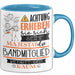 Bandmitglied Tasse Geschenk Lustiger Spruch Bitte Erheben Sie Sich Seine Majestät Die Bandmitglied Betritt Den Raum Blau Trendation