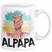 Vater Papa Tasse Gschenk Alpaka Llama Alpapa Geschenkidee Spruch für Vater zum Vatertag Weiß Trendation